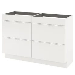 Meuble sous vasque à poser blanc mat l.120 x H.82 x P.45 cm, GoodHome Imandra