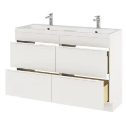 Meuble sous vasque à poser blanc mat l.120 x H.82 x P.45 cm, GoodHome Imandra