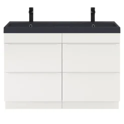 Meuble sous vasque à poser blanc mat l.120 x H.82 x P.45 cm, GoodHome Imandra