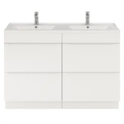 Meuble sous vasque à poser blanc mat l.120 x H.82 x P.45 cm, GoodHome Imandra