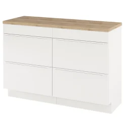 Meuble sous vasque à poser blanc mat l.120 x H.82 x P.45 cm, GoodHome Imandra