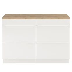 Meuble sous vasque à poser blanc mat l.120 x H.82 x P.45 cm, GoodHome Imandra