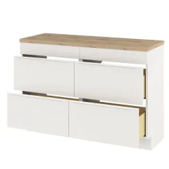 Meuble sous vasque à poser blanc mat l.120 x H.82 x P.45 cm, GoodHome Imandra