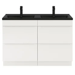 Meuble sous vasque à poser blanc mat l.120 x H.82 x P.45 cm, GoodHome Imandra