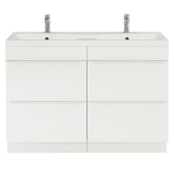 Meuble sous vasque à poser blanc mat l.120 x H.82 x P.45 cm, GoodHome Imandra