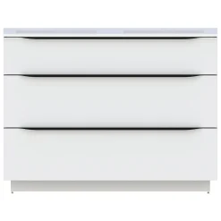 Meuble sous vasque à poser blanc brillant l.120 x H.88 x P.50 cm, Pamili
