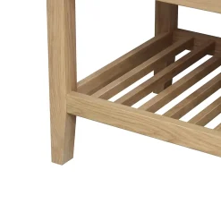 Meuble sous vasque à poser 4 tiroirs placage chêne l.120 x H.80,6 x P.45 cm, GoodHome Perma