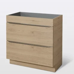 Meuble sous vasque à poser effet chêne l.80 x H.60 x P.45 cm, GoodHome Imandra