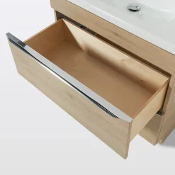Meuble sous vasque à poser effet chêne l.80 x H.60 x P.45 cm, GoodHome Imandra