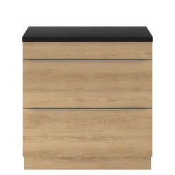 Meuble sous vasque à poser effet chêne l.80 x H.60 x P.45 cm, GoodHome Imandra