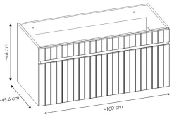 Meuble sous vasque à suspendre ICONIC CASHEMIRE 100 cm