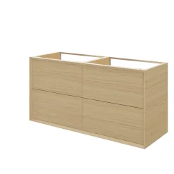 Meuble sous vasque à suspendre GoodHome Avela placage chêne 120 cm