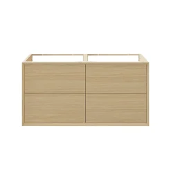 Meuble sous vasque à suspendre GoodHome Avela placage chêne 120 cm