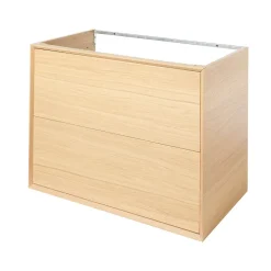 Meuble sous vasque à suspendre GoodHome Avela placage chêne 80 cm