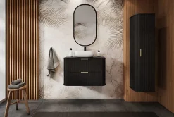 Meuble sous vasque à suspendre GLAMOUR NOIR 60 cm