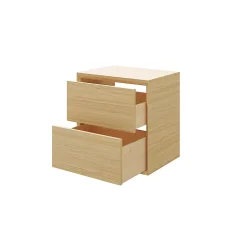 Meuble sous vasque à suspendre GoodHome Avela placage chêne 60 cm + plan de toilette Avela