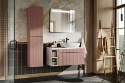 Meuble sous vasque à suspendre ICONIC rose 100 cm