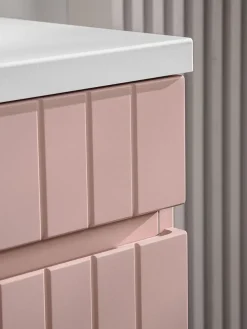 Meuble sous vasque à suspendre ICONIC rose 100 cm