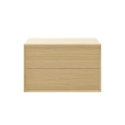 Meuble sous vasque à suspendre GoodHome Avela placage chêne 100 cm + plan de toilette Avela