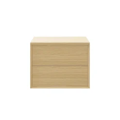 Meuble sous vasque à suspendre GoodHome Avela placage chêne 80 cm + plan de toilette Avela