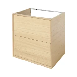 Meuble sous vasque à suspendre GoodHome Avela placage chêne 60 cm