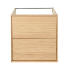 Meuble sous vasque à suspendre GoodHome Avela placage chêne 60 cm