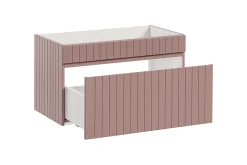Meuble sous vasque à suspendre ICONIC rose 80 cm