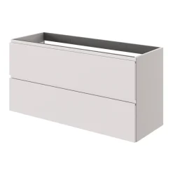 Meuble sous vasque 2 tiroirs avec poignées intégrées l.120 x H.60 x P.45 cm beige cachemire Kentia