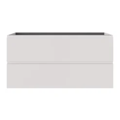 Meuble sous vasque 2 tiroirs avec poignées intégrées l.120 x H.60 x P.45 cm beige cachemire Kentia