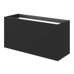 Meuble sous vasque 2 tiroirs sans poignées l.120 x H.60 x P.45 cm noir mat Kentia