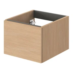 Meuble sous vasque 1 tiroir sans poignée l.40 x H.30 x P.45 cm effet chêne Kentia