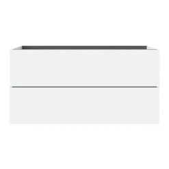 Meuble sous vasque 2 tiroirs sans poignées l.120 x H.60 x P.45 cm blanc mat Kentia