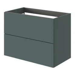 Meuble sous vasque 2 tiroirs sans poignées l.80 x H.60 x P.45 cm vert forêt Kentia