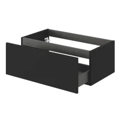 Meuble sous vasque 1 tiroir sans poignée l.80 x H.30 x P.45 cm noir mat Kentia