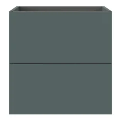 Meuble sous vasque 2 tiroirs sans poignées l.60 x H.60 x P.45 cm vert forêt Kentia