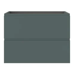 Meuble sous vasque 2 tiroirs avec poignées intégrées l.80 x H.60 x P.45 cm vert forêt Kentia