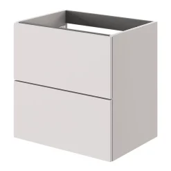 Meuble sous vasque 2 tiroirs sans poignées l.60 x H.60 x P.45 cm beige cachemire Kentia