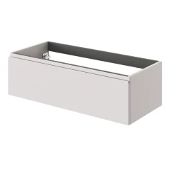 Meuble sous vasque 1 tiroir avec poignée intégrée l.100 x H.30 x P.45 cm beige cashemire Kentia