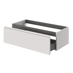 Meuble sous vasque 1 tiroir avec poignée intégrée l.100 x H.30 x P.45 cm beige cashemire Kentia