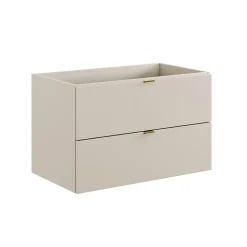 Meuble sous vasque BELLA 80 cm Coloris marron congo Finition mate et design suspendu