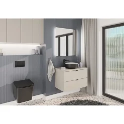 Meuble sous vasque BELLA 80 cm Coloris marron congo Finition mate et design suspendu