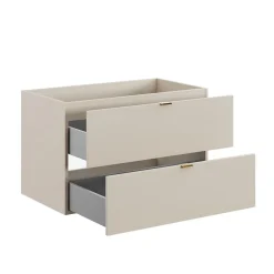 Meuble sous vasque BELLA 80 cm Coloris marron congo Finition mate et design suspendu