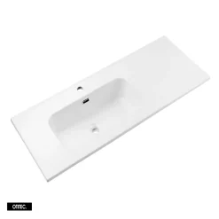 Meuble sous vasque de 120 cm - avec vasque à encastrer - 2 tiroirs - SEA BEIGE
