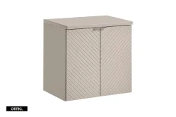 Meuble sous vasque de 60 cm - avec plan - 2 portes - DANO