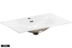 Meuble sous vasque de 90 cm - avec vasque à encastrer - 2 tiroirs - SETTA