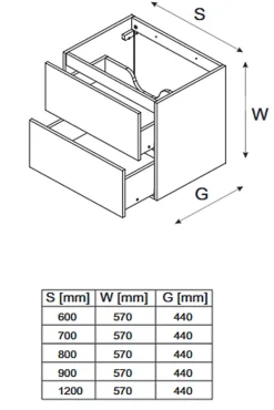Meuble sous vasque de 120 cm - avec plan - avec 2 vasques à poser - 2 tiroirs - SEA BEIGE