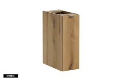 Meuble sous vasque de 140 cm - avec plan - Noir/Oak - 4 portes - VOLTA OAK