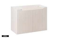 Meuble sous vasque de 80 cm - avec vasque à encastrer - Cachemire Mat - 2 portes - VOLTA CASHMERE
