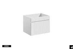 Meuble sous vasque de 120 cm - avec 2 vasques à poser - avec plan - 2 tiroirs - MINO