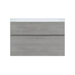 Meuble sous vasque effet chêne clair l.90 x H.57 x P.50 cm 2 tiroirs, Calao